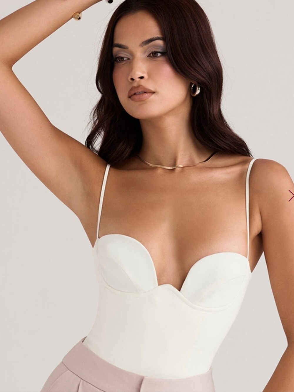 House Of CB Avery Women’s Ivory  Sculpting Underwire Bustier Bodysuit